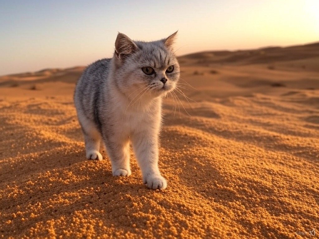 chat désert eau