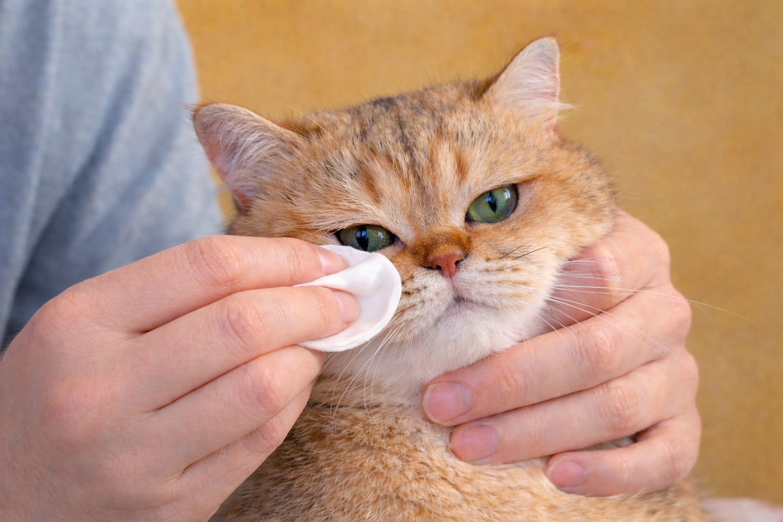 soin yeux british shorthair