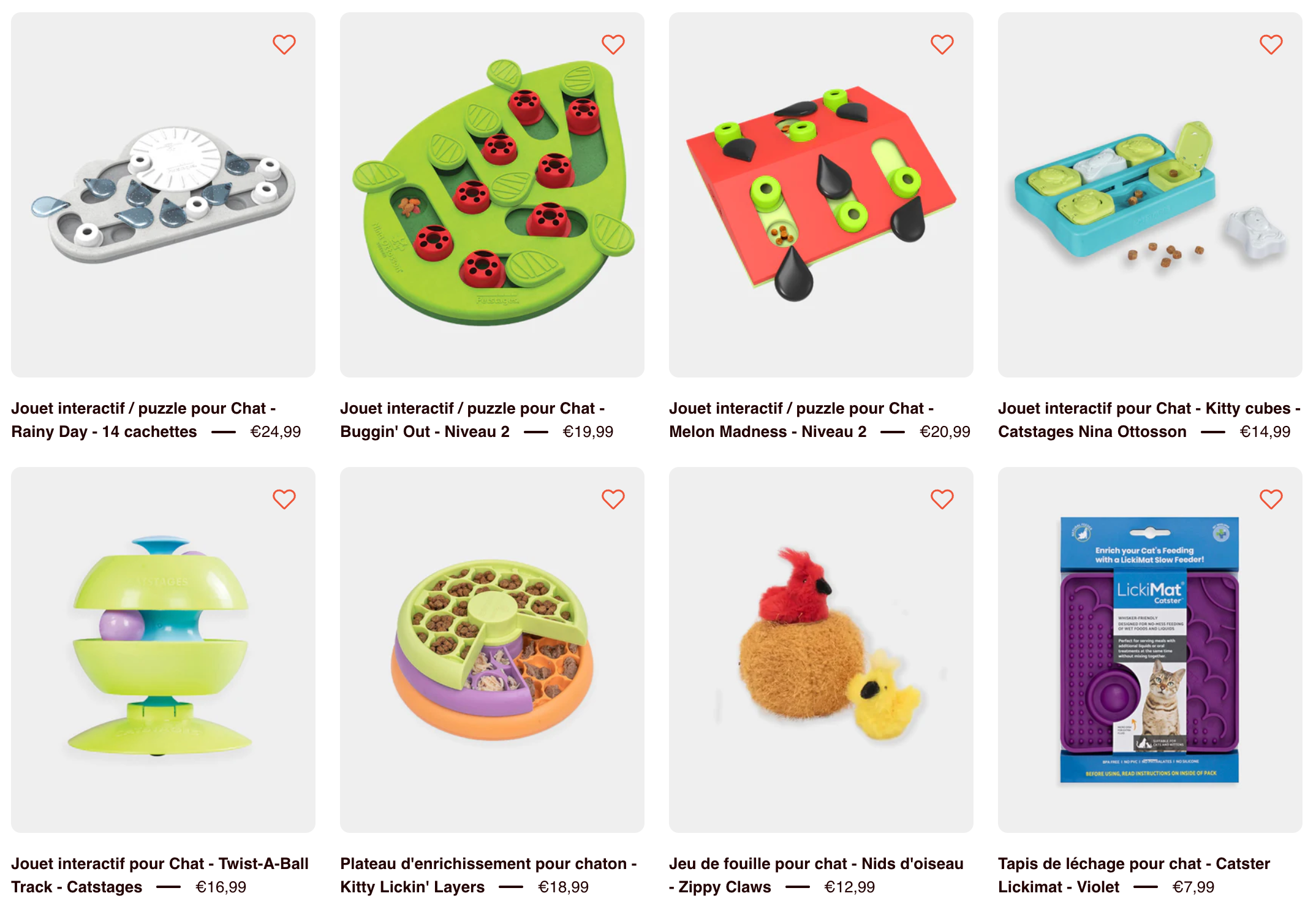 Jouets interactifs chat